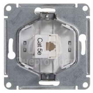 Механизм розетки комп. 1-м СП Glossa RJ45 бел. SchE GSL000181K