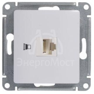 Механизм розетки комп. 1-м СП Glossa RJ45 бел. SchE GSL000181K