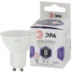 Лампа светодиодная LED MR16-8W-860-GU10 MR16 8Вт софит GU10 холод. бел. ЭРА Б0049072