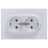 Розетка 2-м AtlasDesign 16А с заземл. в сборе жемчуг SchE ATN000424