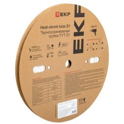 Трубка термоусадочная ТУТ нг 2/1 бел. (уп.200м) EKF tut-2-w