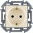 Розетка 1-м СП Inspiria 16А IP20 250В 2P+E защ. шторки немецк. стандарт сл. кость Leg 673731