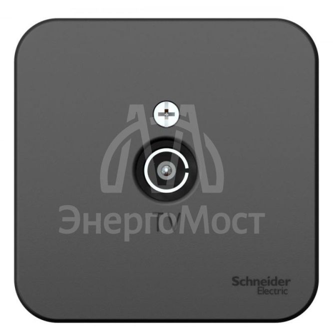 Розетка телевизионная TV ОП Blanca коннектор с изолир. пластиной антрацит SE BLNTA000016