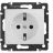 Механизм розетки 1-м СП Valena защ. шторки с заземл. бел. Leg 774421