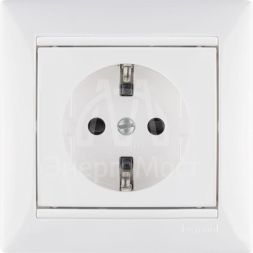 Механизм розетки 1-м СП Valena защ. шторки с заземл. бел. Leg 774421