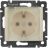 Механизм розетки 1-м СП Valena защ. шторки с защ. крышкой нем. станд. IP44 сл. кость Leg 774120