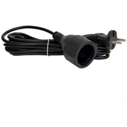 Удлинитель-шнур 1х5м без заземл. 10А IP20 ПВС 2х1 черн. DOMTOK 2340