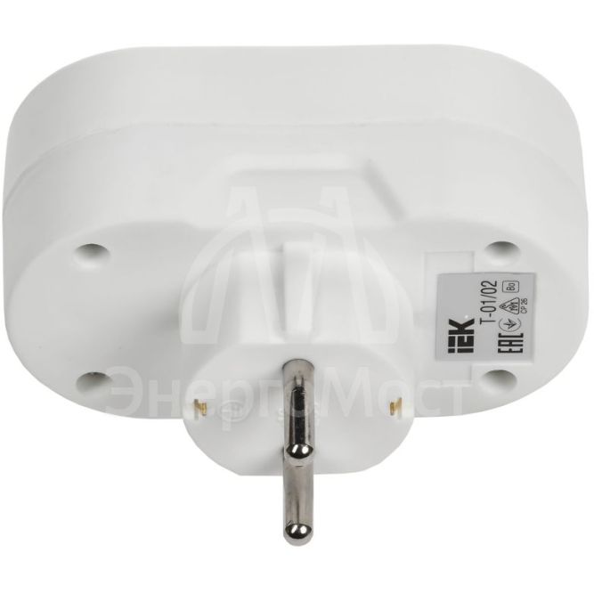 Тройник Т-01/02 2 круглых места IEK WTP10-16-02