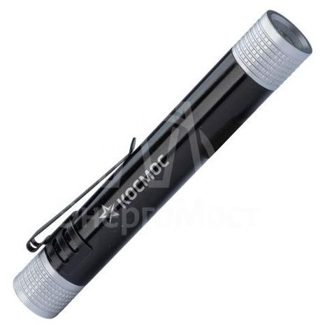 Фонарь ручной 0.5ВтLED 1xAAА корпус алюминий зажим для крепления КОСМОС KOS107B