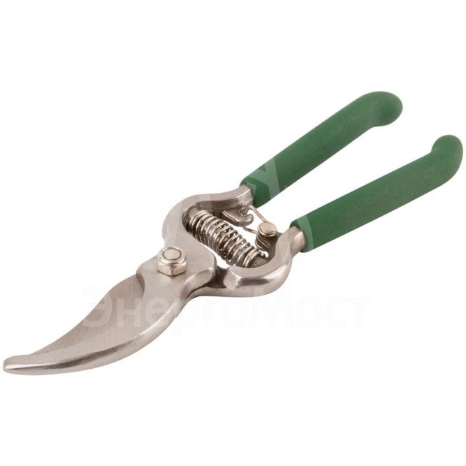 Секатор режущие кромки внахлест усиленная пружина цельнокованый ПВХ ручки 200мм FIT 77085