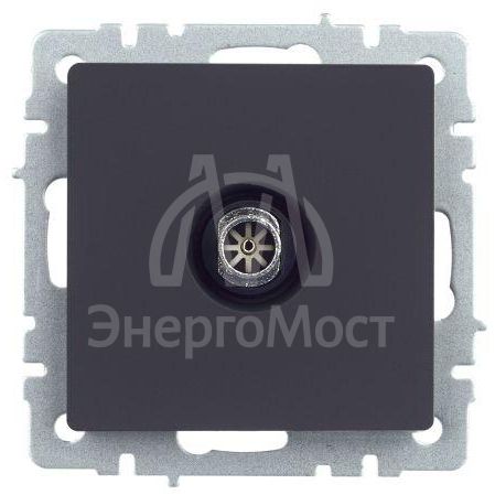 Розетка телевизионная оконечная TV СП Brite РТВ11-0-БрГ графит IEK BR-A10-O-K53