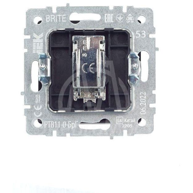 Розетка телевизионная оконечная TV СП Brite РТВ11-0-БрГ графит IEK BR-A10-O-K53