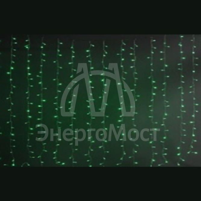 Гирлянда &amp;quot;Занавес&amp;quot; LDCL544-G-E 544 зел. светодиодов 1.5х2.2м 16 нитей соединяемый до 8шт для помещений SHLights 4690601035578