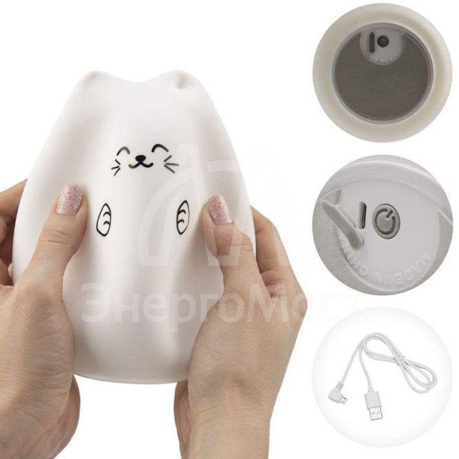 Ночник силиконовый &amp;quot;Котик&amp;quot; Neon-Night 503-001