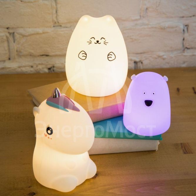 Ночник силиконовый &amp;quot;Котик&amp;quot; Neon-Night 503-001