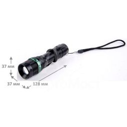 Фонарь E142 (аккум. 220В CREE 3Вт пласт. бокс; черн.) Ultraflash 12187