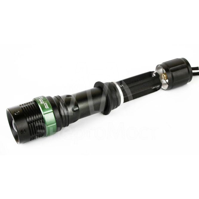 Фонарь E142 (аккум. 220В CREE 3Вт пласт. бокс; черн.) Ultraflash 12187