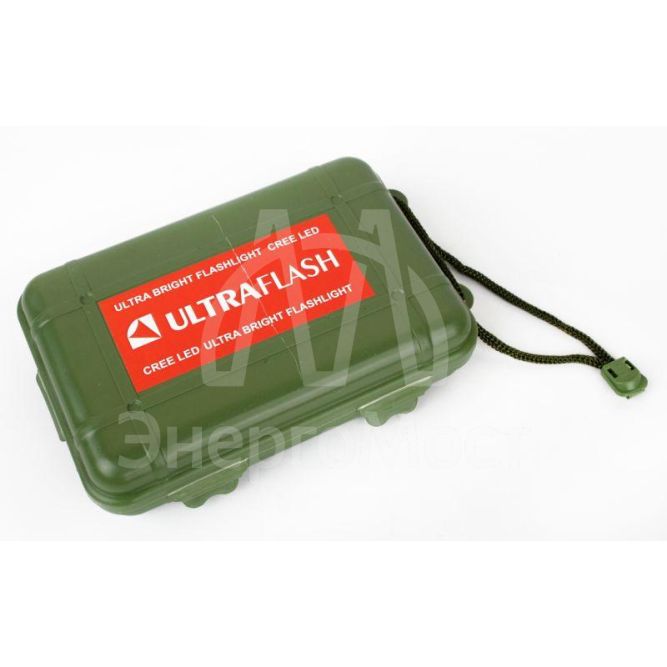 Фонарь E142 (аккум. 220В CREE 3Вт пласт. бокс; черн.) Ultraflash 12187