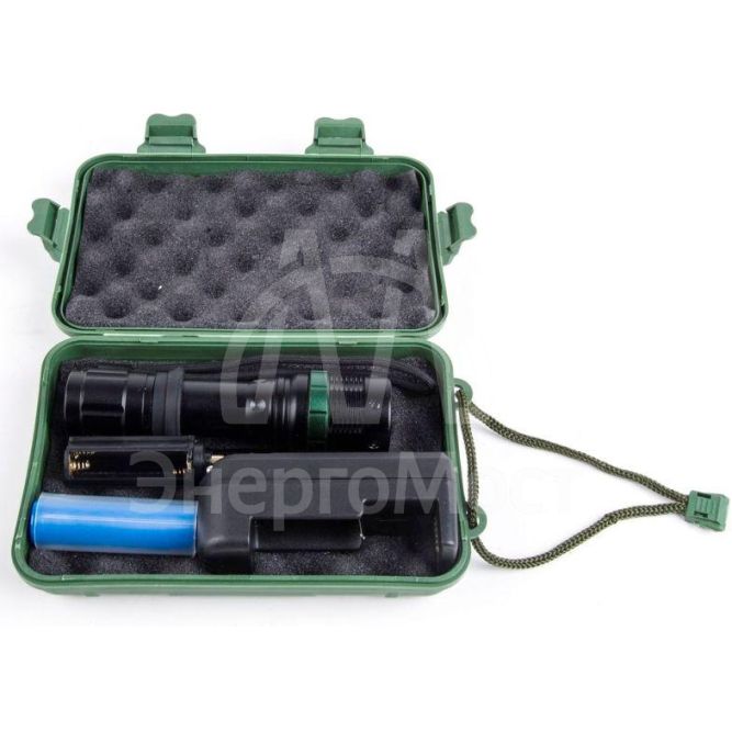 Фонарь E142 (аккум. 220В CREE 3Вт пласт. бокс; черн.) Ultraflash 12187