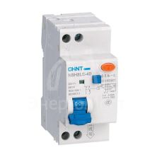 Выключатель автоматический дифференциального тока 1п+N C 10А 30мА 4.5кА NBH8LE-40 (R) CHINT 206061