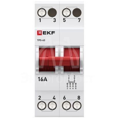 Переключатель трехпозиционный ТПС-63 2P 16А PROxima EKF TPS216