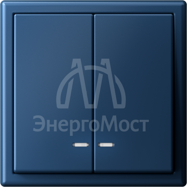 Выключатель 2-кл. ArtGallery (сх. 5а) 10AX с подсветкой механизм аквамарин SE GAL001153