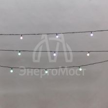 Гирлянда светодиодная "Шарики" 5м 20 LED IP20 зел. провод свечение мульти (RG/RB) мигание 230В Neon-Night 304-023