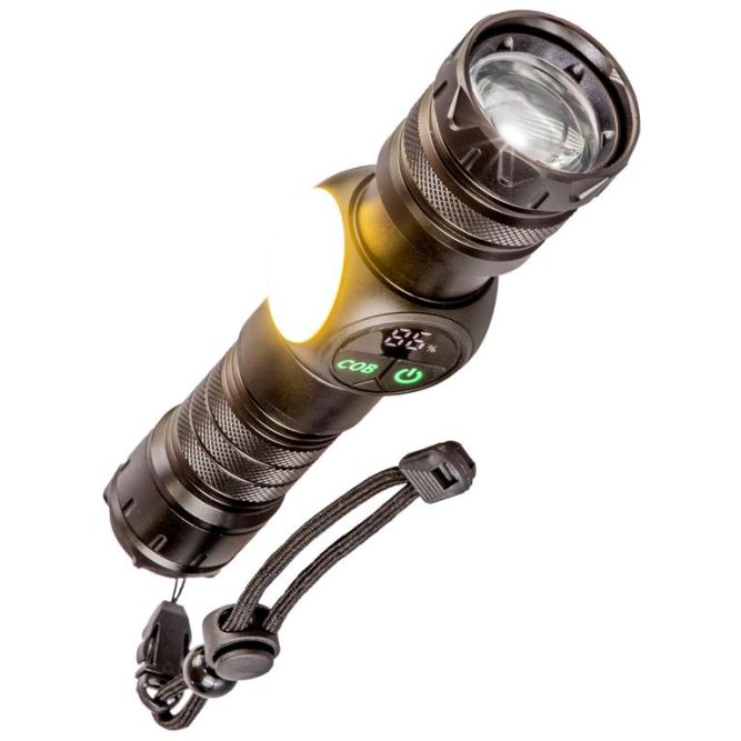 Фонарь аккумуляторный ручной 10Вт LaserLED Li-ion 26650 3000мА.ч с магнитом алюм. КОСМОС KOC812Lit