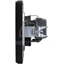 Розетка 1-м СП ROUND MIELE 16А с заземл. защ. шторки оникс Kranz KR-78-0701-3