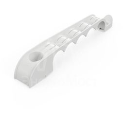 Держатель труб d20мм для прямого монтажа односторонний на 5 мест сер. (уп.20шт) Промрукав PR13.03281