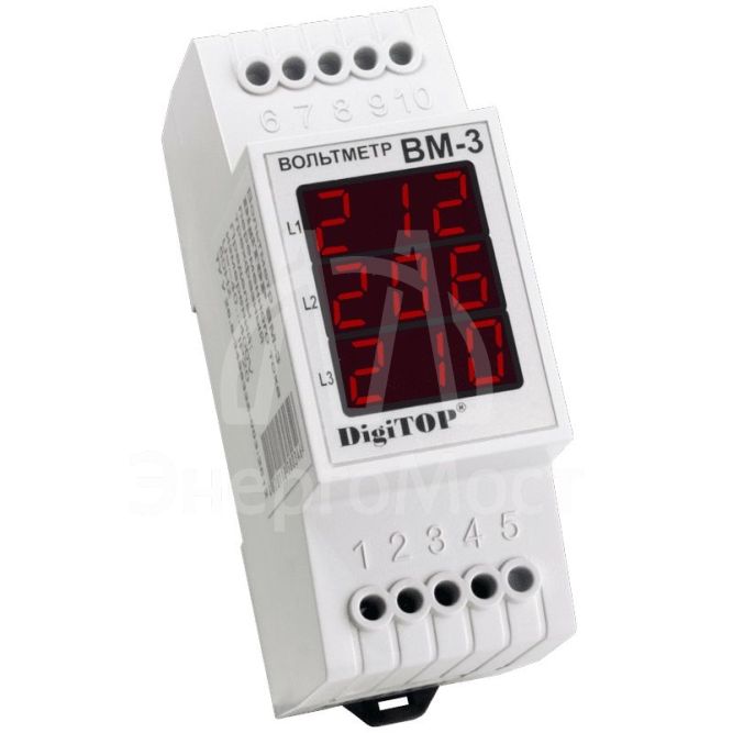 Вольтметр DigiTOP Вм-3 red 46-392