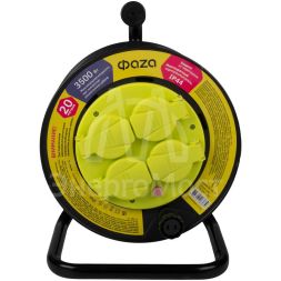 Удлинитель на катушке 4х20м с заземл. IP44 CRW-04-2000 ФАZА 5063839