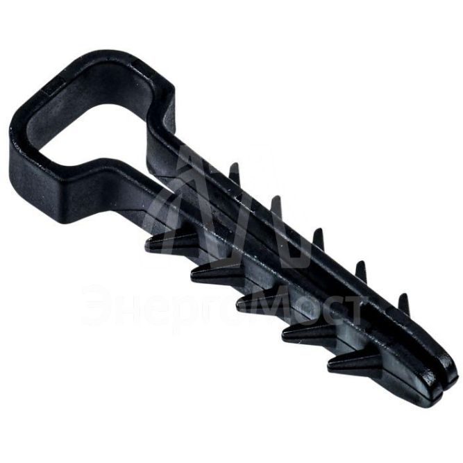 Дюбель-хомут 6х12мм для плоского кабеля нейлон черн. (уп.25шт) IEK UDH14-06-12-025-K02