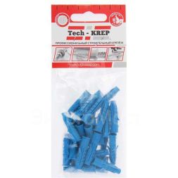 Дюбель распорный Чапай 6х30 шипы+усы полипропилен (уп.30шт) пакет Tech-Krep 111128