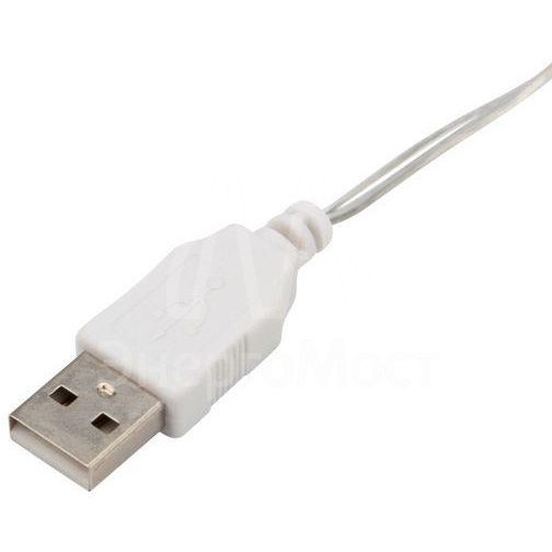 Гирлянда светодиодная &amp;quot;Роса&amp;quot; 10м 100LED тепл. бел. 1Вт IP20 USB Neon-Night 315-976