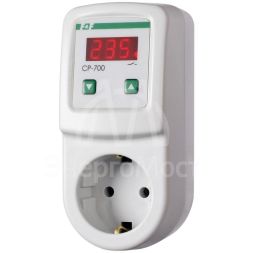 Реле напряжения CP-700 (однофазный; цифровая индикация напряжения тип корпуса вилка-розетка; 150-300В 16А 1NO IP20) F&amp;amp;F EA04.009.010