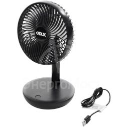 Вентилятор настольный 6Вт USB черн. DUX 60-0215
