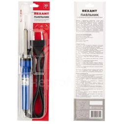 Паяльник с керам. нагревателем точная пайка 220В/30Вт Rexant 12-0130