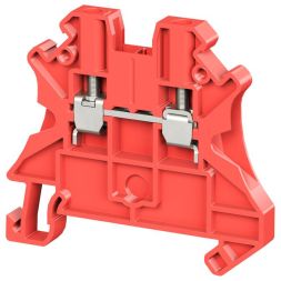 Клемма проходная винтовой зажим 2 точки подключения 2.5кв.мм красн. DKC TUR-2.5R-RD