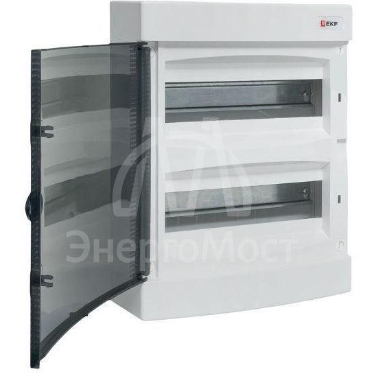 Щит распределительный навесной &amp;quot;Unix&amp;quot; прозр. дверь 2х12 модулей IP40 PROxima EKF ux-2x12-n