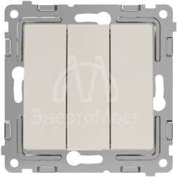 Выключатель 3-кл. СП Pixel 10А IP20 механизм беж. TOKOV ELECTRIC TKE-PX-V3-C02