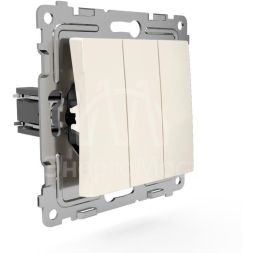 Выключатель 3-кл. СП Pixel 10А IP20 механизм беж. TOKOV ELECTRIC TKE-PX-V3-C02