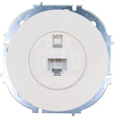 Розетка компьютерная СП OSEN RJ45 кат.6 механизм бел. LEZARD 743-0288-140