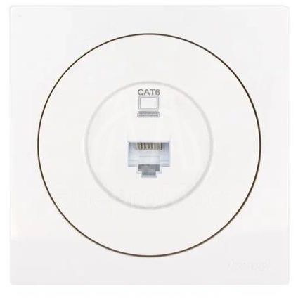 Розетка компьютерная СП OSEN RJ45 кат.6 механизм бел. LEZARD 743-0288-140