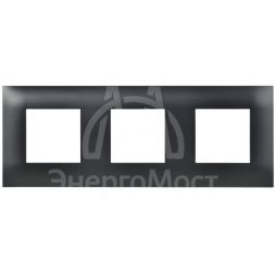 Рамка 3-м SKANDY SK-F03Bl черн. IEK SK-M32-K02