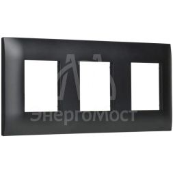 Рамка 3-м SKANDY SK-F03Bl черн. IEK SK-M32-K02