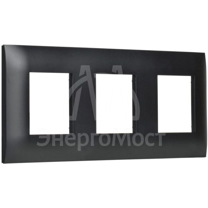 Рамка 3-м SKANDY SK-F03Bl черн. IEK SK-M32-K02
