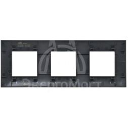 Рамка 3-м SKANDY SK-F03Bl черн. IEK SK-M32-K02