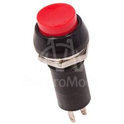 Выключатель-кнопка 250В 1А (2с) ON-OFF красн. (PBS-11А) Rexant 36-3030