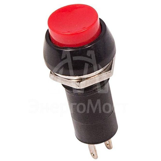 Выключатель-кнопка 250В 1А (2с) ON-OFF красн. (PBS-11А) Rexant 36-3030
